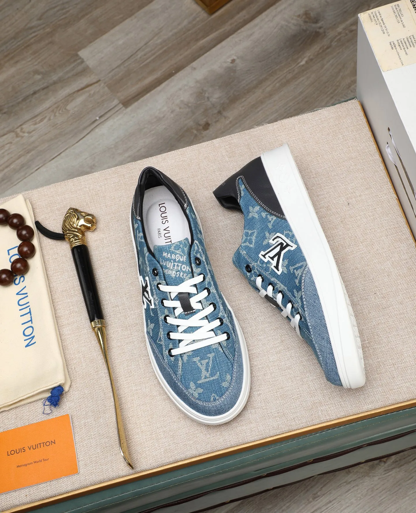 Men's shoes 💰440 📛📛【LOUIS VUITTON】Louis Vuitton’s 2025 official website synchronized new products👟Milan fashion catwalk style🇰🇾🇰🇾LV family logo, big coffee style, a must-have for fashionistas⚠️First layer calfskin➕Genuine leather lining➕Official website original version special outsole👞Number 38-44